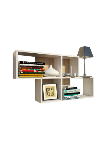 ЕТАЖЕРКА АВИНЬОН 100/19.5/53  СМ В БЯЛО И ДЪБ СОНОМА