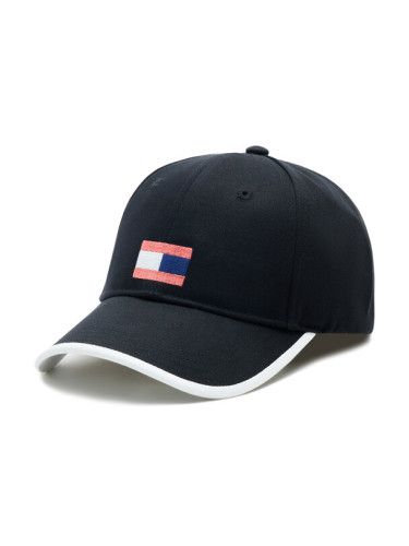 Tommy Hilfiger Шапка с козирка Flag AU0AU01732 Черен