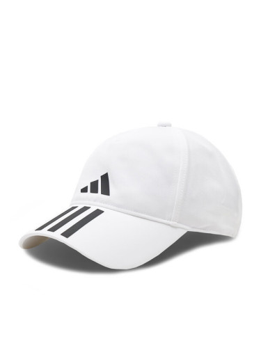 adidas Шапка с козирка 3-Stripes AEROREADY Running Training Baseball Cap HT2043 Бял