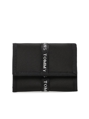 Tommy Jeans Голям мъжки портфейл Tjm Essential Nylon Trifold AM0AM11220 Черен
