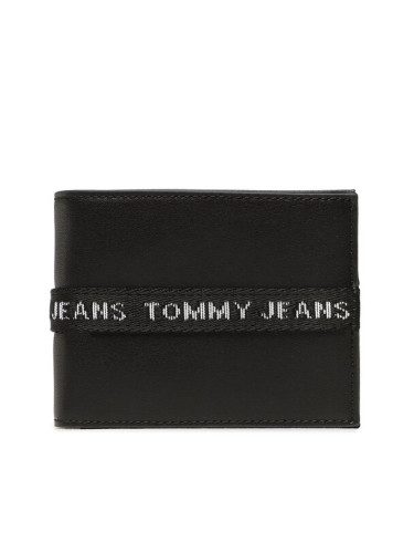Tommy Jeans Голям мъжки портфейл Tjm Essential Cc & Coin AM0AM11218 Черен