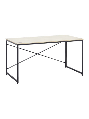 БЮРО МЪСК С МЕТАЛНИ КРАКА 120/60/75 СМ ДЪБ/ЧЕРНО