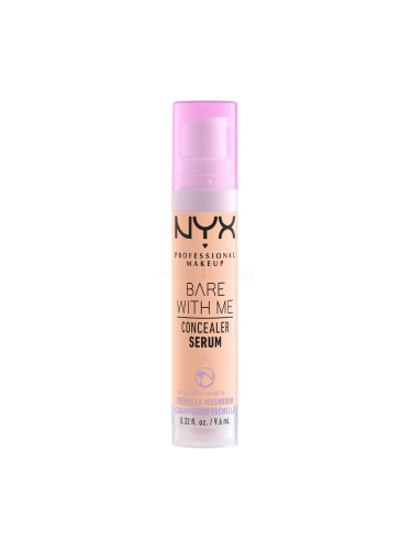NYX Professional Makeup Bare With Me Serum Concealer Коректор за жени 9,6 ml Нюанс 2.5 Medium Vanilla
