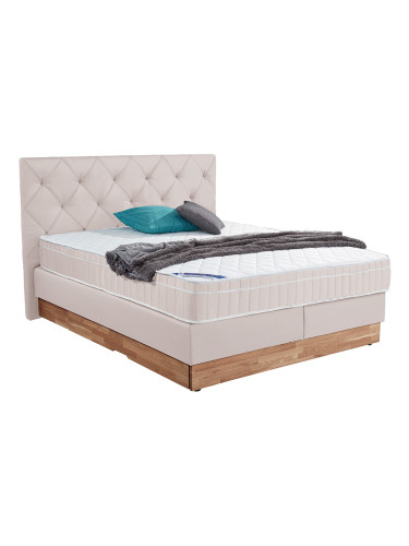 БЯЛО БОКССПРИНГ ЛЕГЛО МАРА С МАТРАК И ТОП МАТРАК 160/200 СМ И 2 ЧЕКМЕДЖЕТА