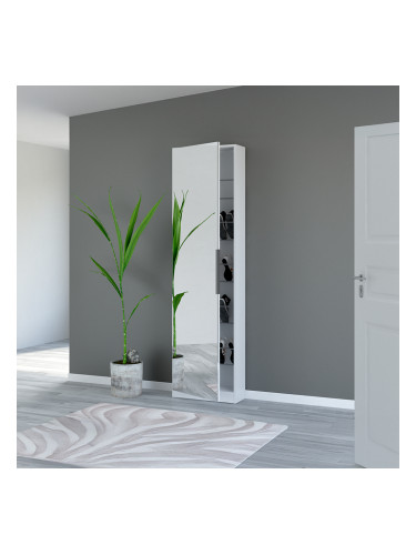 ИРМА БЯЛ ШКАФ ЗА ОБУВКИ С ЦЯЛО ОГЛЕДАЛО 50/20/181h