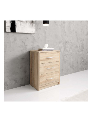 НОЩНО ШКАФЧЕ ПЕПЕ 38.5/28/54h В ТЕКСТУРА ДЪБ СОНОМА