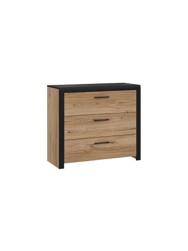 КОМОД ДАЛАТЕ С ЧЕКМЕДЖЕТА 101/41/88.2h В ДЪБ КАТАНЯ И ЧЕРЕН МАТ