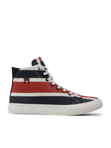 Tommy Hilfiger Сникърси Th Hi Vulc Street Stripes FM0FM04690 Тъмносин