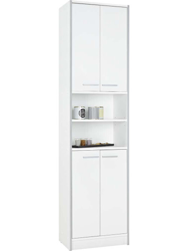 ВИСОК ШКАФ ЗА БАНЯ ЛУНА 50/31.5/195 СМ В ПЕРЛЕНО БЯЛ ЦВЯТ