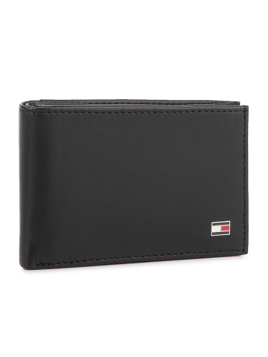 Голям мъжки портфейл Tommy Hilfiger Eton Mini Cc Flap&Coin Pocket AM0AM00671/83369 Черен