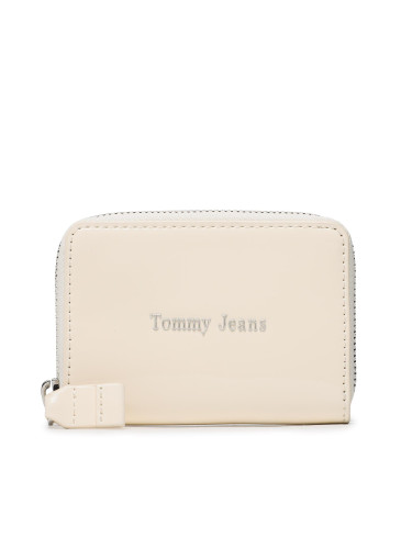 Малък дамски портфейл Tommy Jeans Tjw Must Small Za Patent Екрю