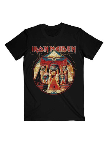 Iron Maiden Риза Powerslave Lightning Circle Unisex Black M