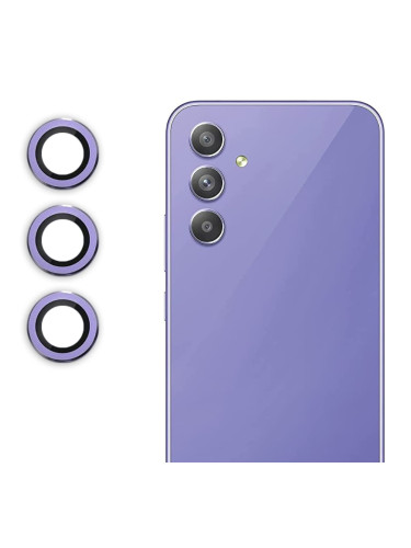 Протектор задна камера метални рингове MBX за Samsung Galaxy A54 5G (A546B), Лилав