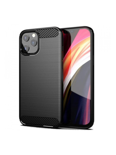 Силиконов гръб FORCELL Carbon - iPhone 12 / 12 Pro черен