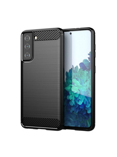 Силиконов гръб FORCELL Carbon - Samsung Galaxy S21 FE 5G черен