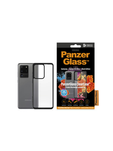 Гръб PanzerGlass за Samsung Galaxy S20 Ultra - Черна рамка, 117091