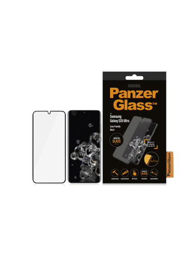 Стъклен протектор PanzerGlass за Samsung Galaxy S20 Ultra Case Friendly Черен/Прозрачен