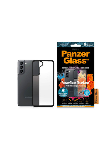 Гръб PanzerGlass за Samsung Galaxy S21 AntiBacterial - Черна рамка, 118277