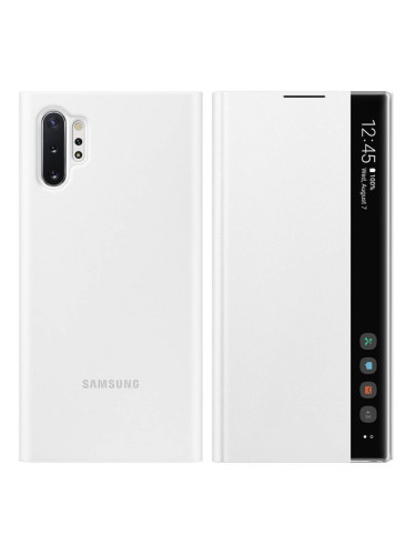 Оригинален Калъф Clear View за Samsung Galaxy Note 10 - Бял