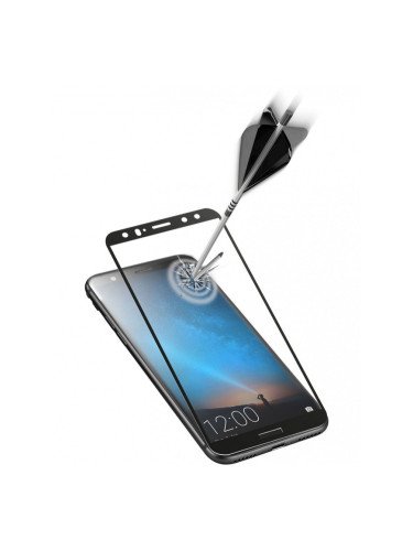 Стъклен протектор Cellular Line за Huawei Mate 10 lite - Черен