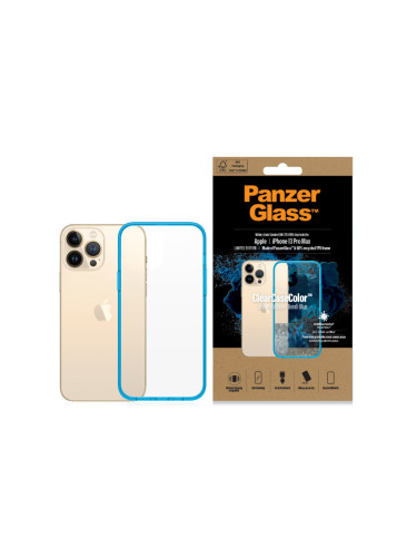 Гръб PanzerGlass за IPhone 13 Pro Max , ClearCase - Синя рамка