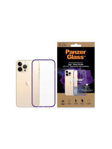 Гръб PanzerGlass за IPhone 13 Pro Max , ClearCase - Лилава рамка