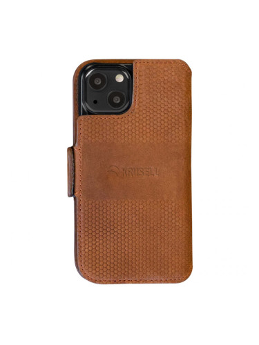 Калъф Krusell Leather Wallet за Iphone 13 - Cognac