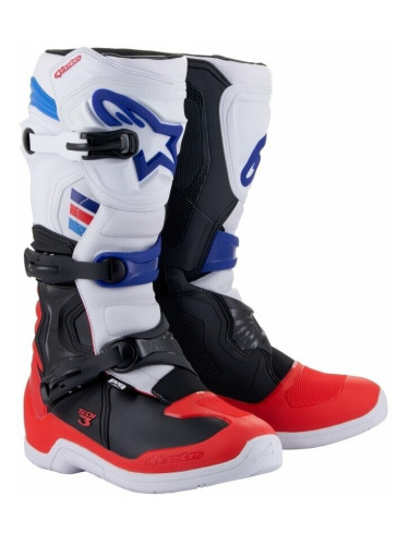 Alpinestars Tech 3 Boots White/Bright Red/Dark Blue 45,5 Ботуши