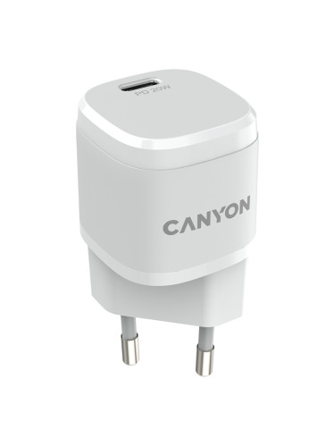 Зарядно Canyon 220V USB-C 20W W05 бял