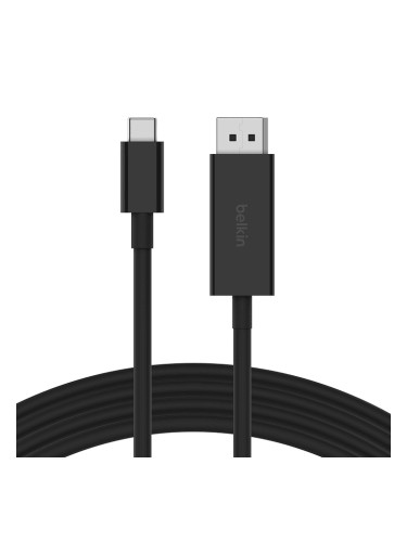 Кабел Belkin USB-C към DisplayPort 1.4 2M, Черен