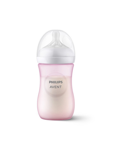 Шише Natural Response 3.0 Philips AVENT, 260 мл, 1м+, розов