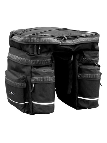 Longus Triple Двойна чанта за пътуване за велосипед Black
