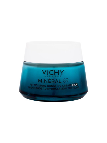 Vichy Minéral 89 72H Moisture Boosting Cream Rich Дневен крем за лице за жени 50 ml