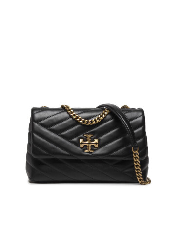 Tory Burch Дамска чанта Kira Chevron Small Convertible 90452 Черен