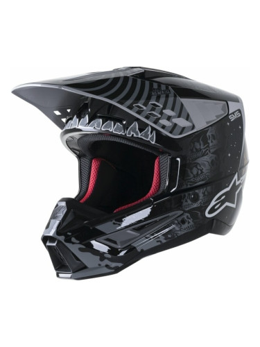Alpinestars S-M5 Solar Flare Helmet Black/Gray/Gold Glossy L Каска