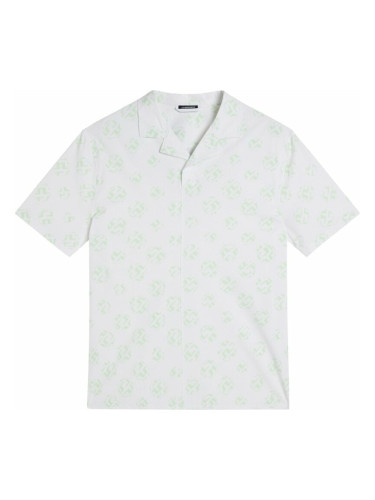 J.Lindeberg Resort Regular Fit Shirt Print White Sphere Dot L Риза за поло