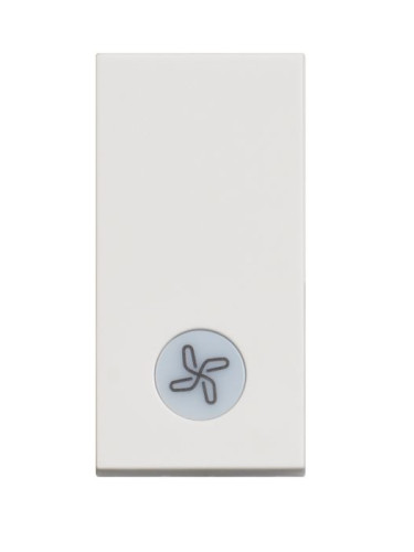 Единичен ключ за вентилатор (сх. 1), 10A, 250VAC, цвят бял, за вграждане, LED, RW4001LR