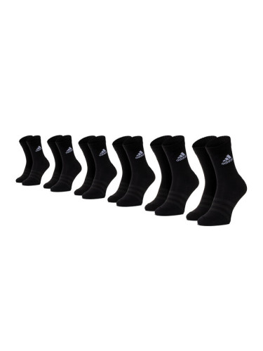 adidas Комплект 6 чифта къси чорапи унисекс Cush Crw 6Pp DZ9354 Черен