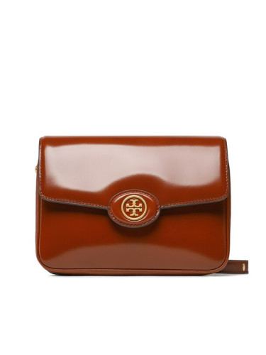 Tory Burch Дамска чанта Robinson Spazzolato 143122 Кафяв