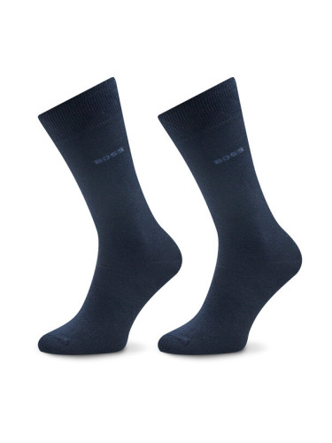 Boss Комплект 2 чифта дълги чорапи мъжки 50483988 Тъмносин