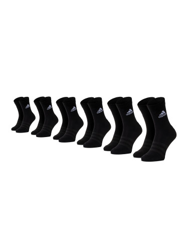 Омплект 6 чифта дълги чорапи унисекс adidas Cush Crw 6Pp DZ9354 Черен