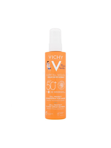 Vichy Capital Soleil Kids Cell Protect Water Fluid Spray SPF50+ Слънцезащитна козметика за тяло за деца 200 ml