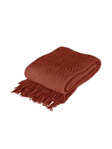 Плетено Одеяло 100% Акрил, 130/170 см, Мерилин Теракота