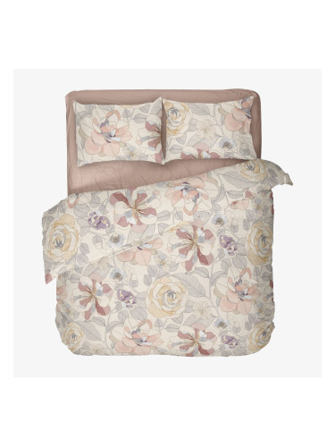 Спално Бельо на Цветя ПЕРСИЯ, 100% Памук Ранфорс, 4 части