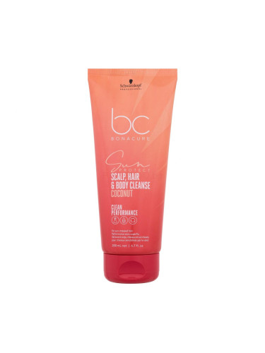 Schwarzkopf Professional BC Bonacure Sun Protect Scalp, Hair & Body Cleanse Coconut Шампоан за жени 200 ml
