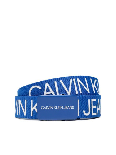 Calvin Klein Jeans Детски колан Canvas Logo Belt IU0IU00125 Син