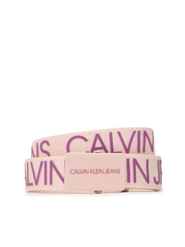 Calvin Klein Jeans Детски колан Canvas Logo Belt IU0IU00125 Розов