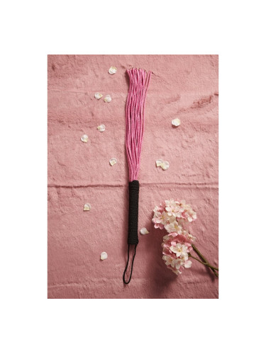 Камшик с плетено въже Розово