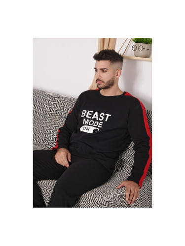 Пижама за мъже с  лого на Beast Mode Черно