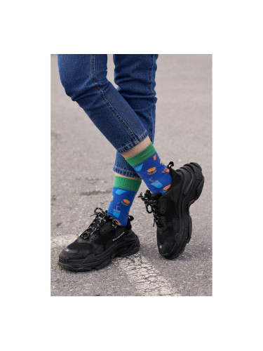 Дамски чорапи с junk food Синьо